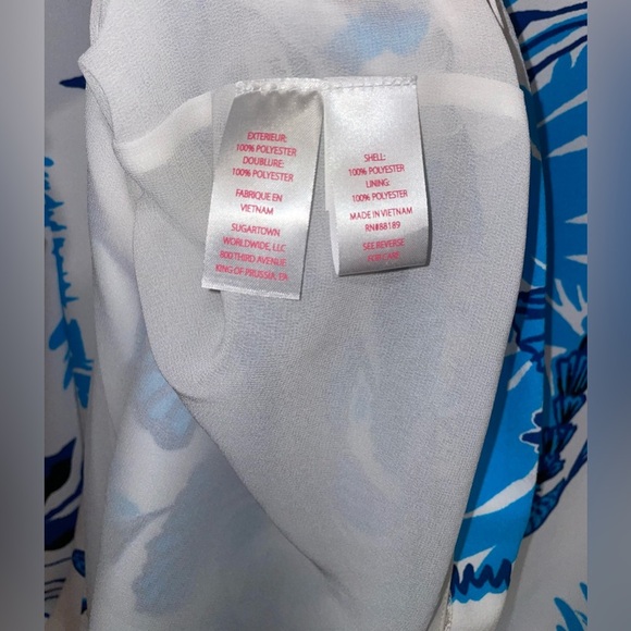 New! Lilly Pulitzer Charlee Blue Floral Maxi Dress Coconut Oversized 🩵 size 00 - Picture 15 of 15